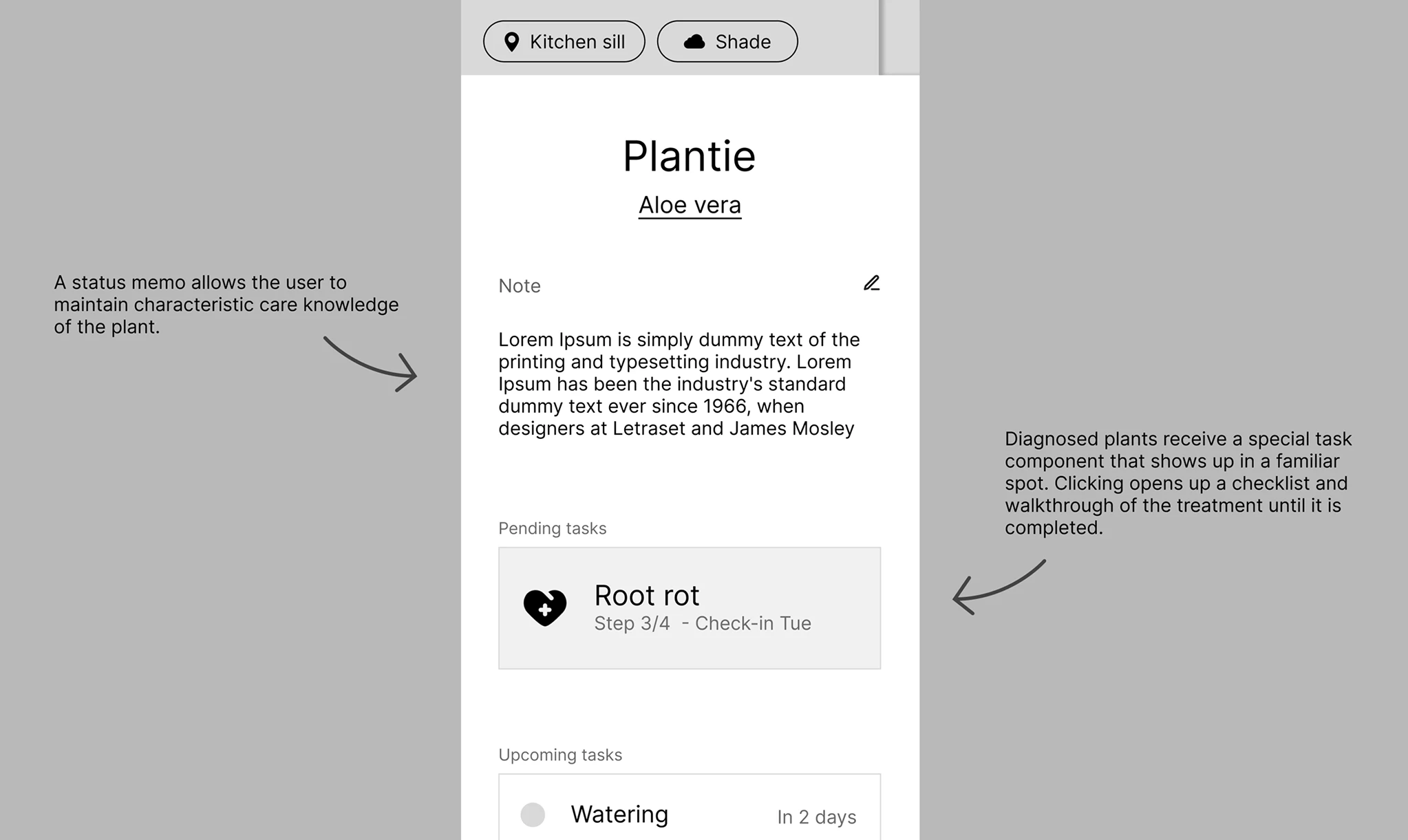 Figma wireframes working through minor feature implementations
